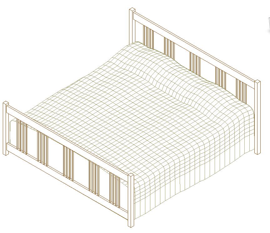 Revit Queen Size Bed In Revit Library Revit