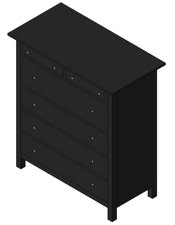 Dresser Model Hemnes 6 Drawer In Revit Free Download! (241.45 KB