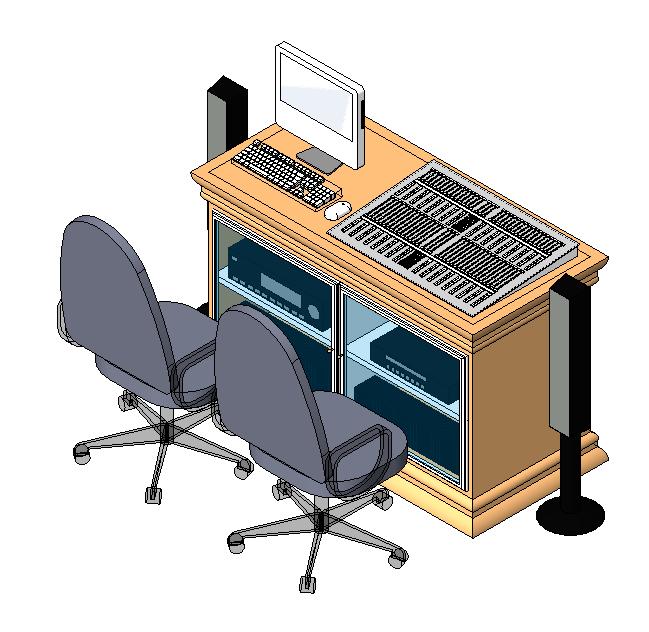 3d Office Furniture In Revit Library Revit