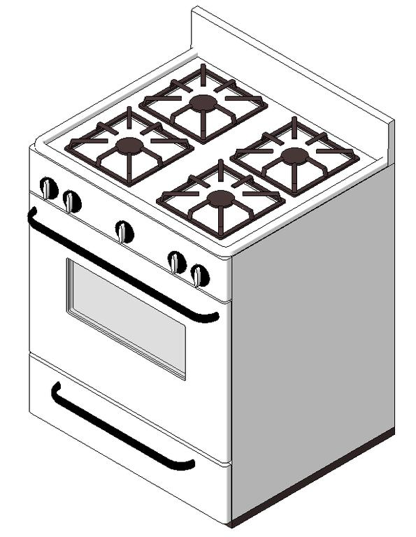 3d Revit Family Stove In Revit Library Revit