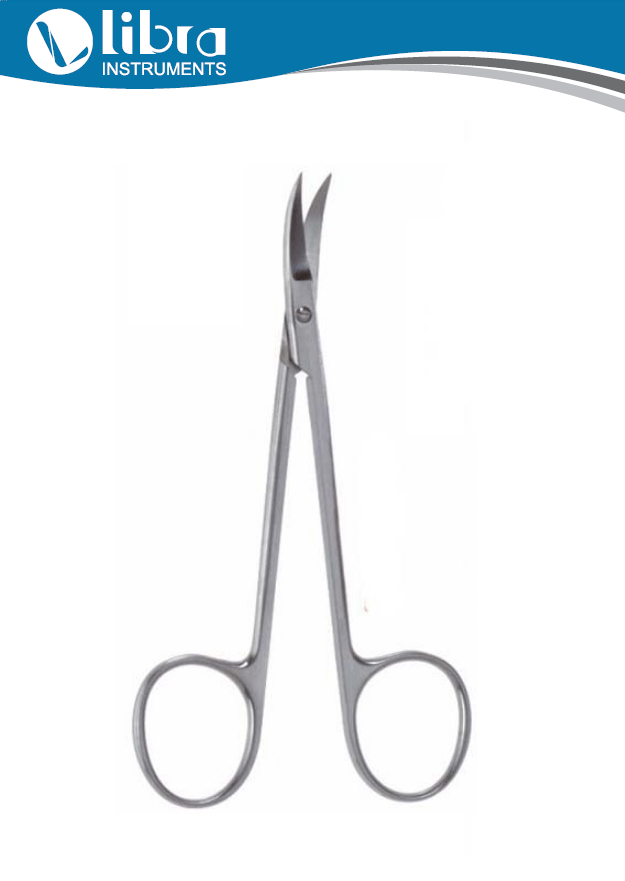 Alar Cartilage Scissors British Pattern 12cm Curved Libra Surgical