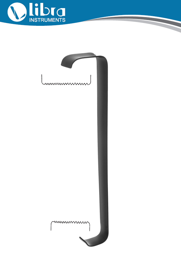 Tessier Soft Tissue Retractor Double Ended 15.5cm, Black Finish Libra