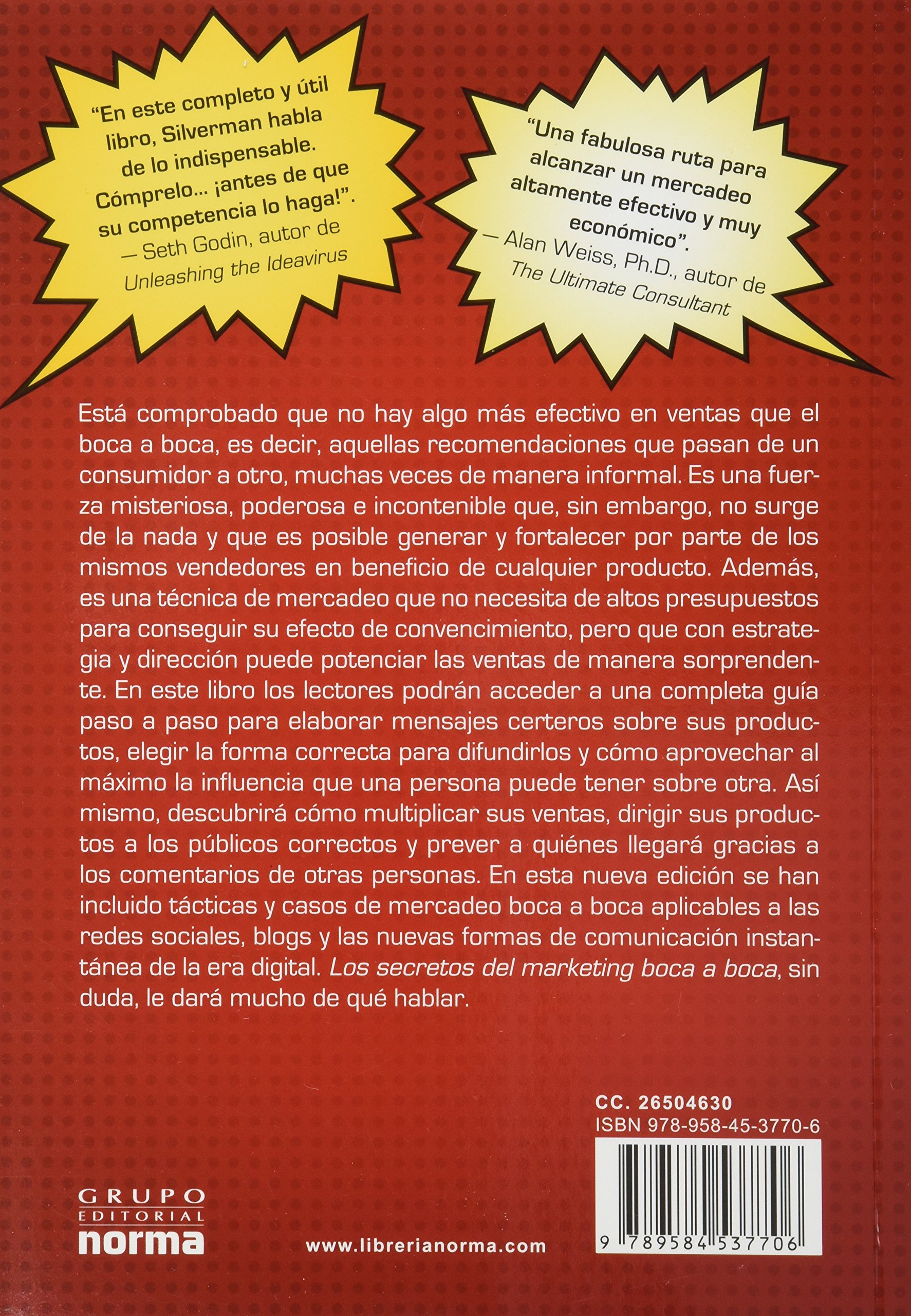 Libro Los Secretos del Marketing Boca a Boca LIBRERÍA PAPELERÍA