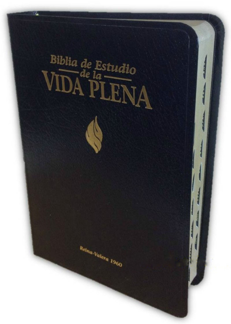 Biblia de estudio Vida Plena RVR60 i/Piel Con índice Desarrollo