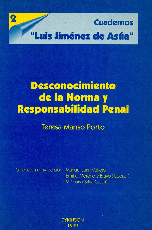 Desconocimiento de la norma y responsabilidad penal Editorial Temis