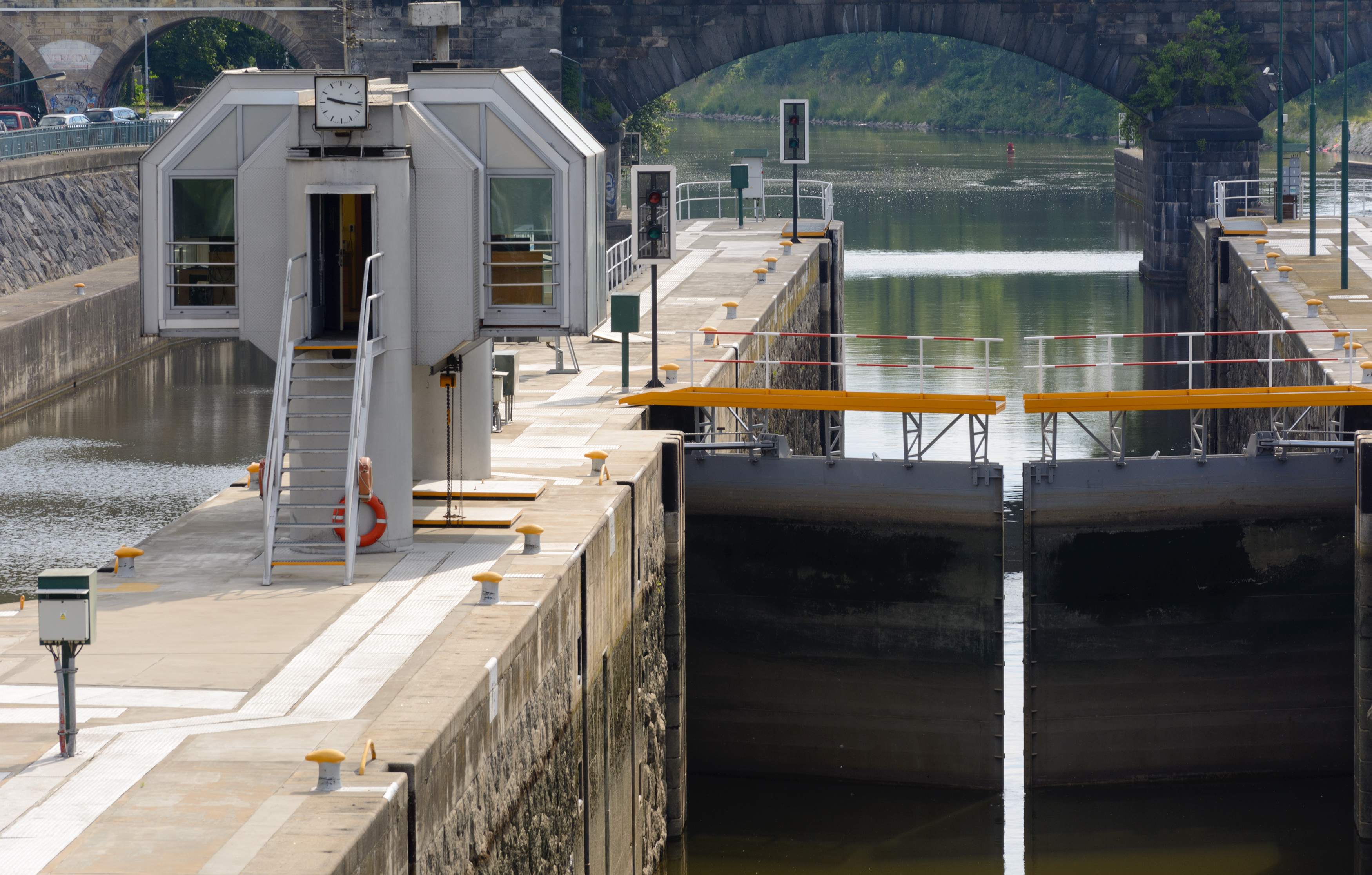 The Lock Chamber On The River Copyrightfree photo (by M. Vorel