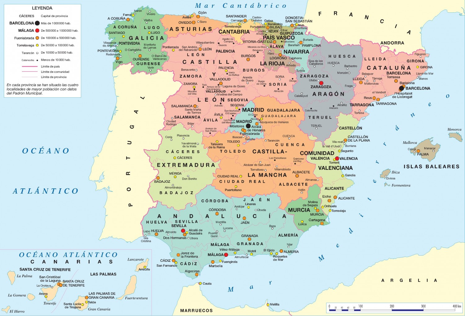 Mapa De Espana Con Ciudades Las 50 provincias de España y sus capitales (mapa incluido) • Libretilla