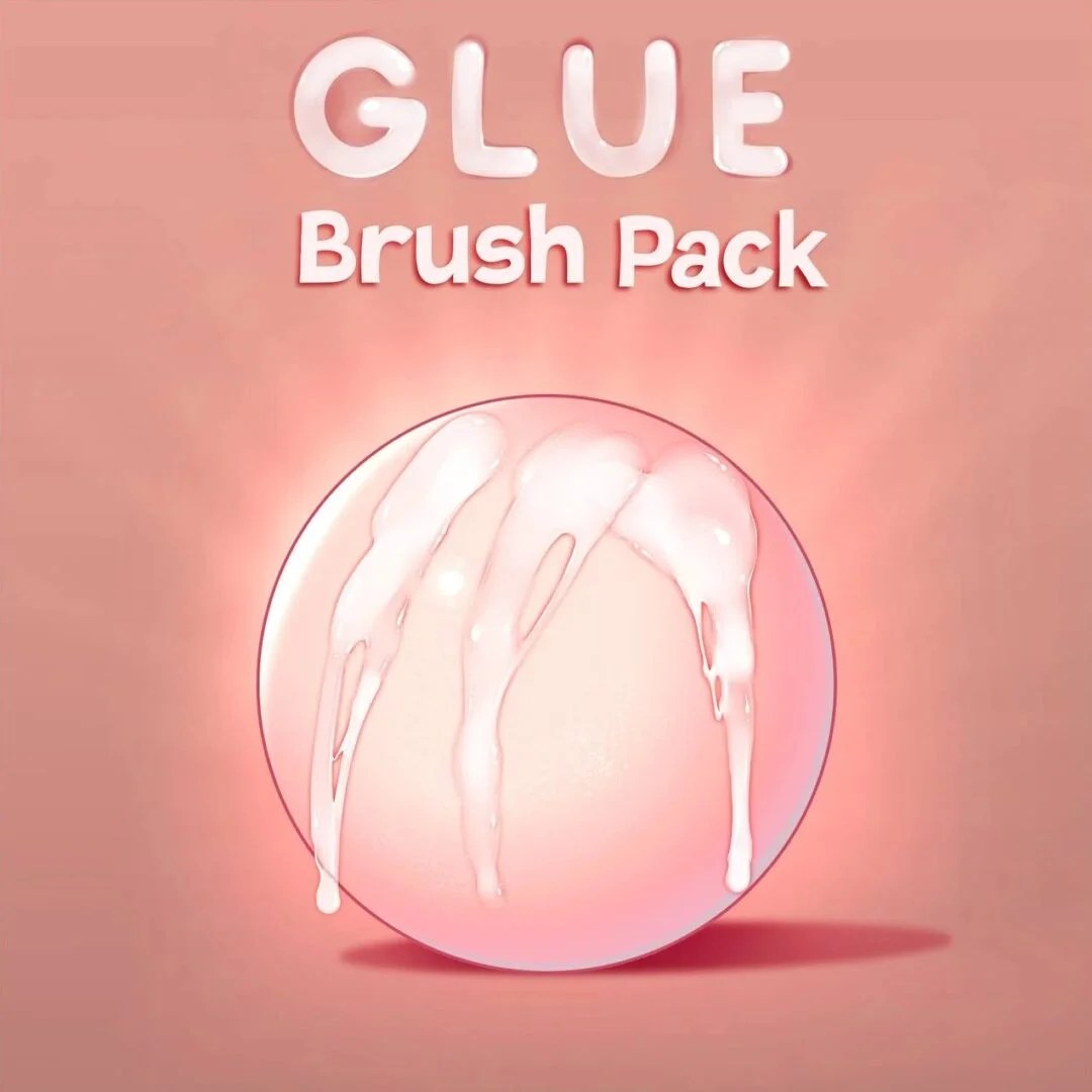 Free glue brush pack for procreate LIBRIUM