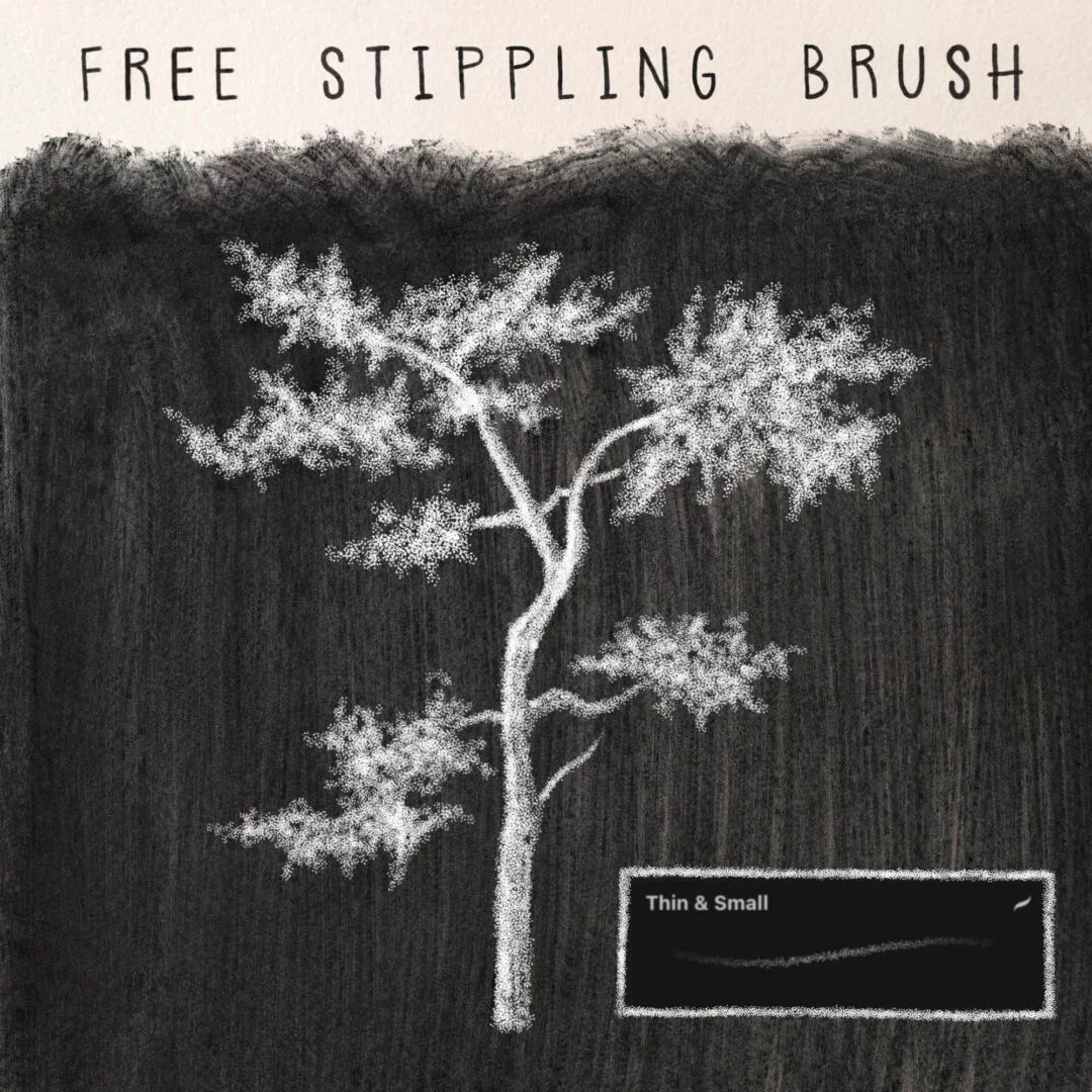 Free Sample Stippling Brush for Procreate LIBRIUM