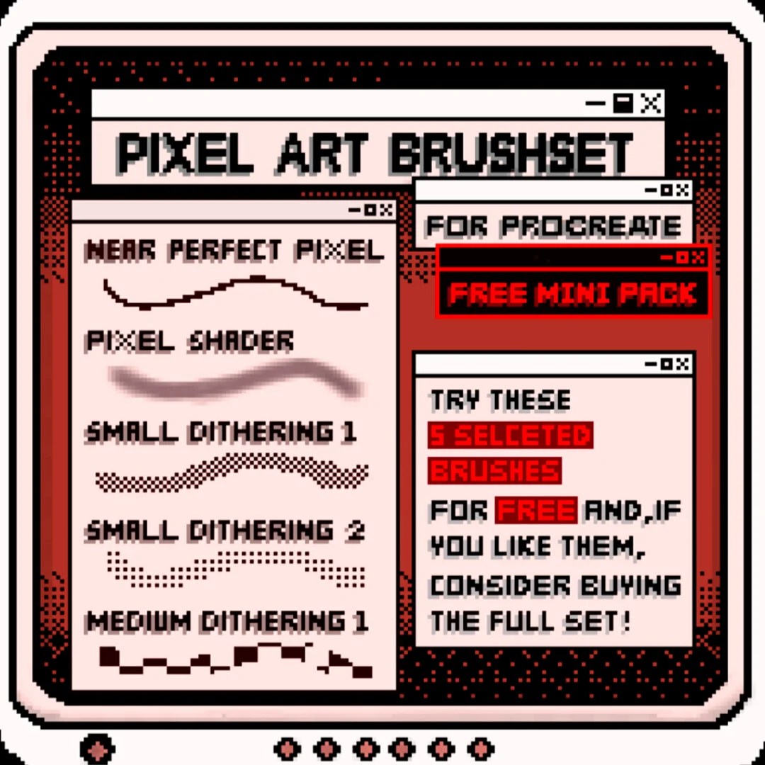 Free Pixel Art Brush Set for Procreate LIBRIUM