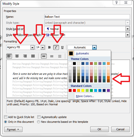 Customising comment boxes in Word LibroEditing proofreading, editing