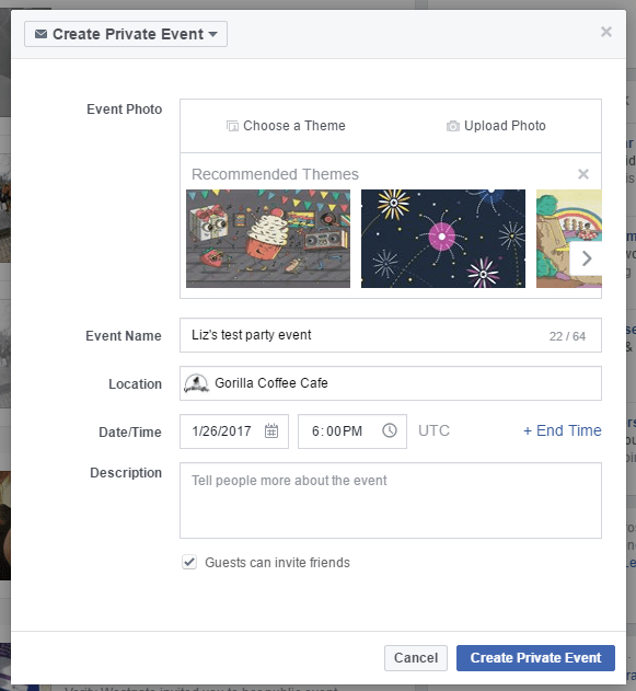 How do I create a Facebook event? LibroEditing proofreading, editing