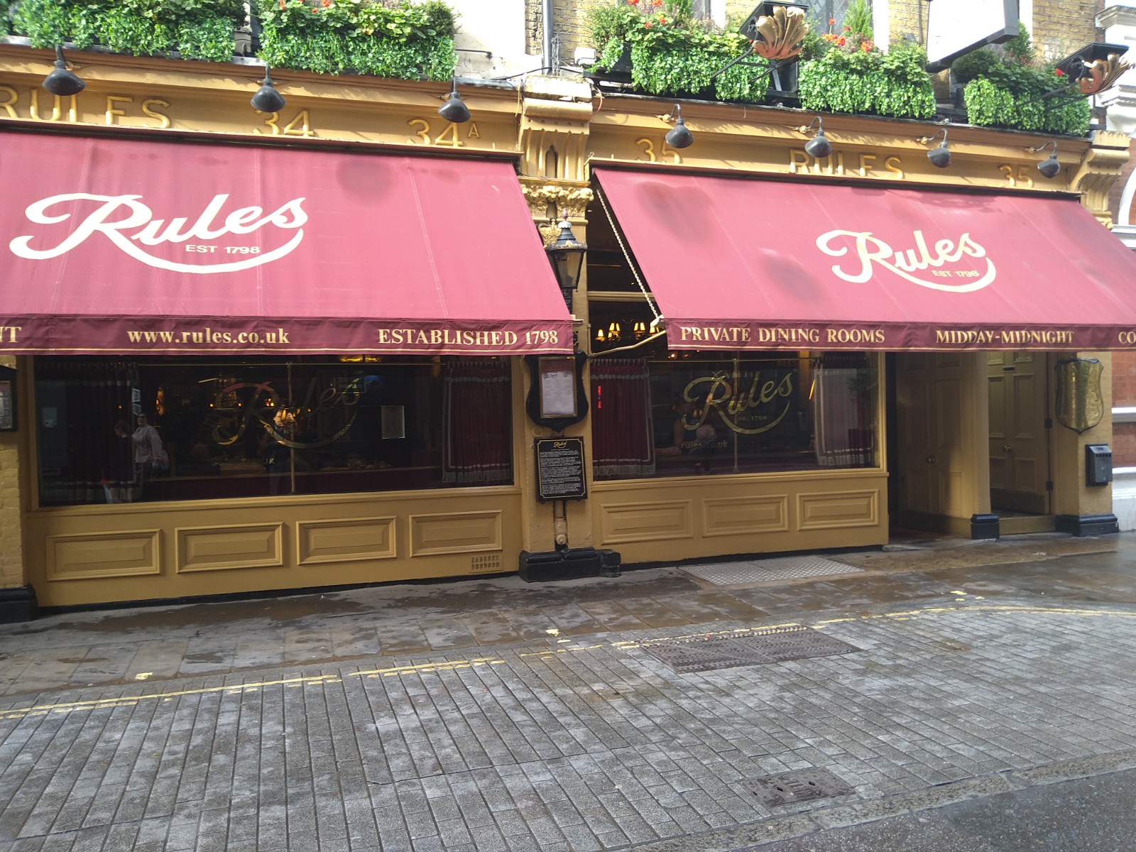 Lunch at Rules James Bond Food