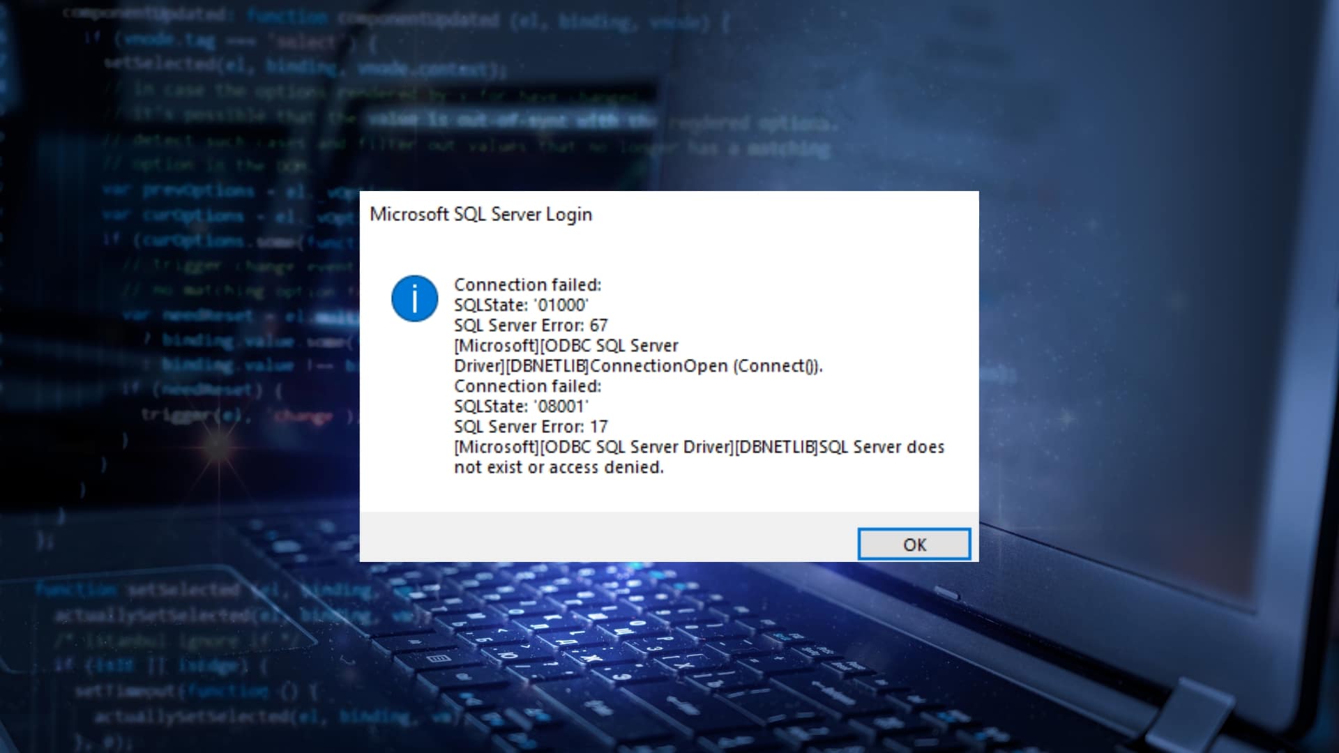 Solve the SQL Server Does Not Exist or Access Denied error
