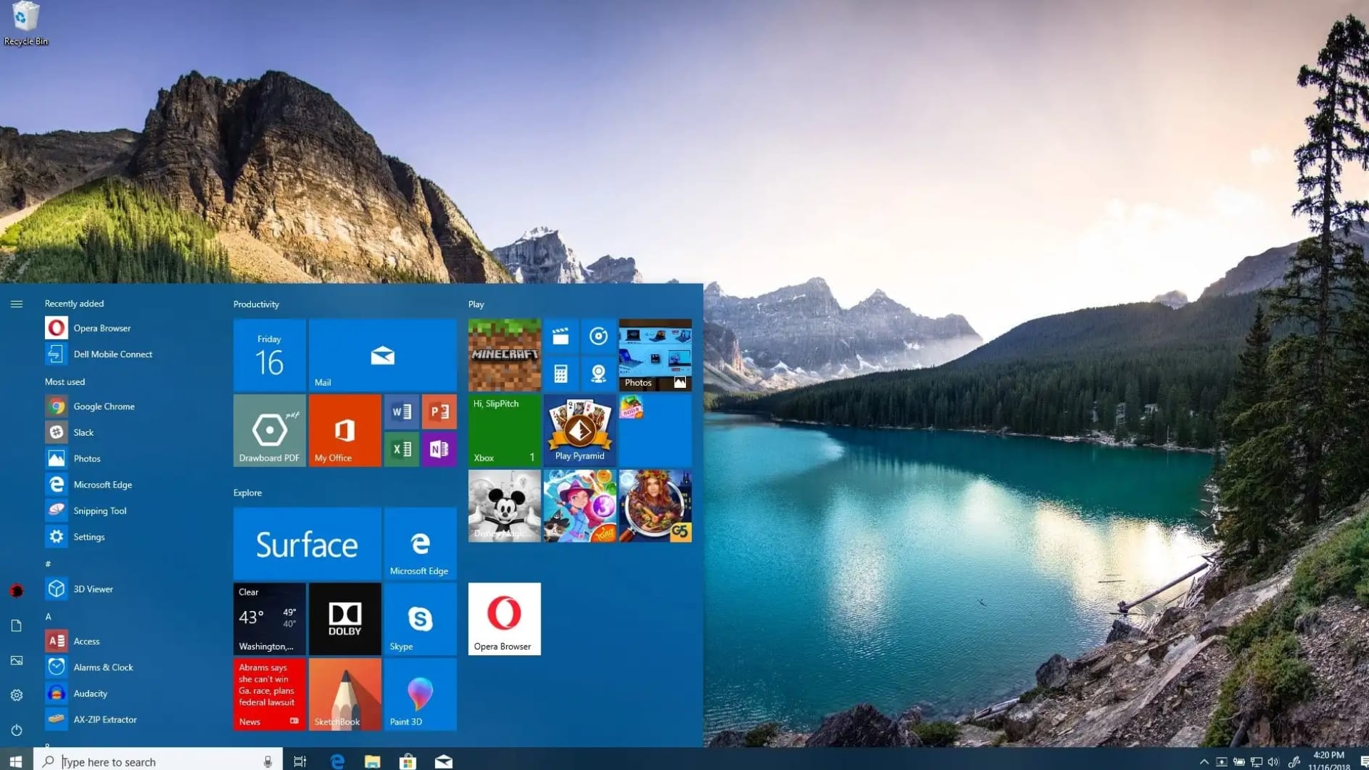 Windows 10 Pro desktop customization Licendi