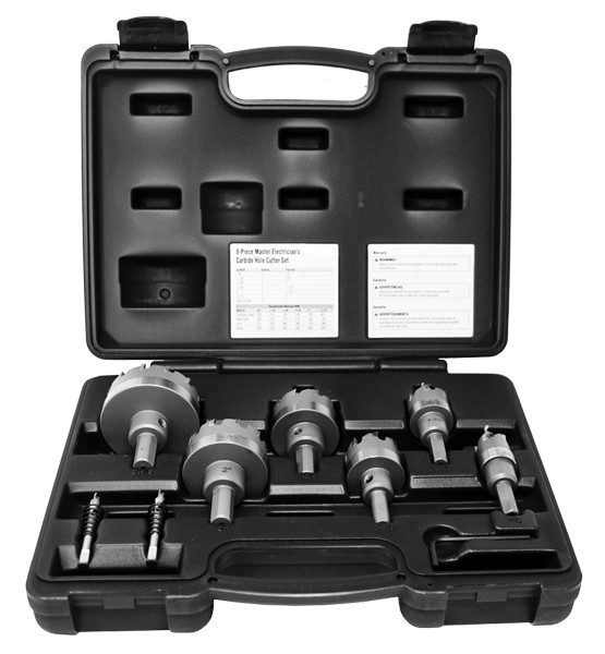 Carbide Tipped Steel Hole Cutter Kits 92KIT4, 92KIT8
