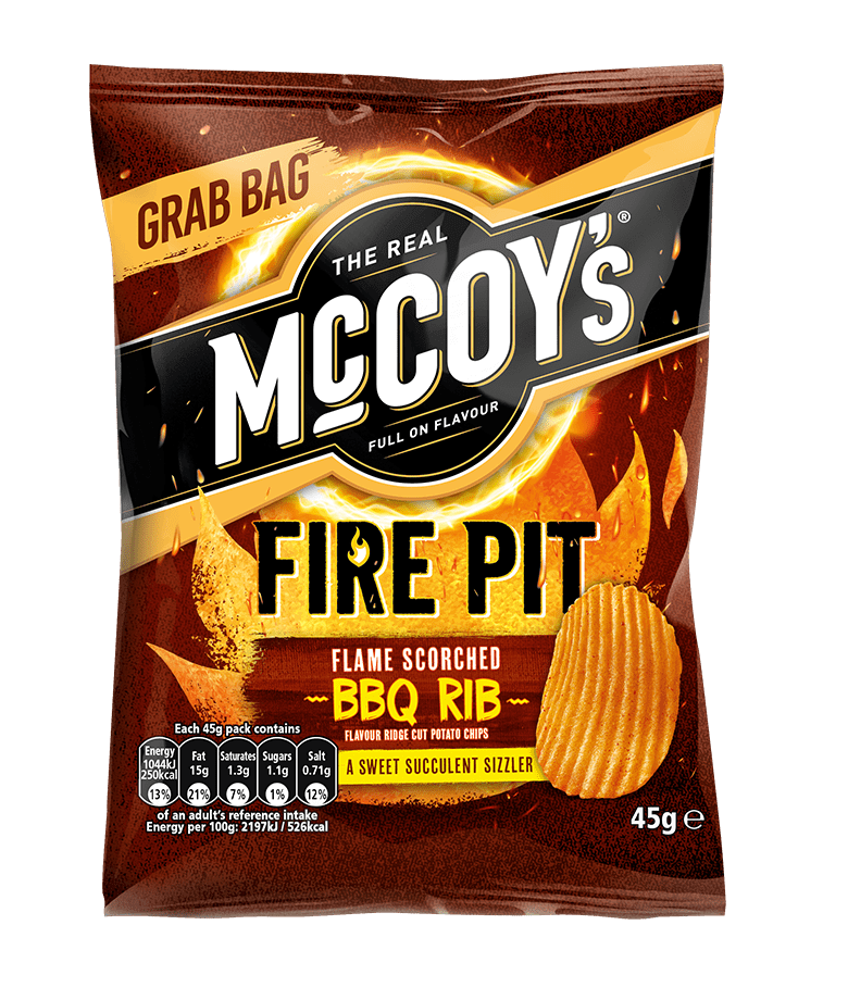 McCoy's Flame Scorched BBQ Rib (36x45g) — Licensed Trade Supplies