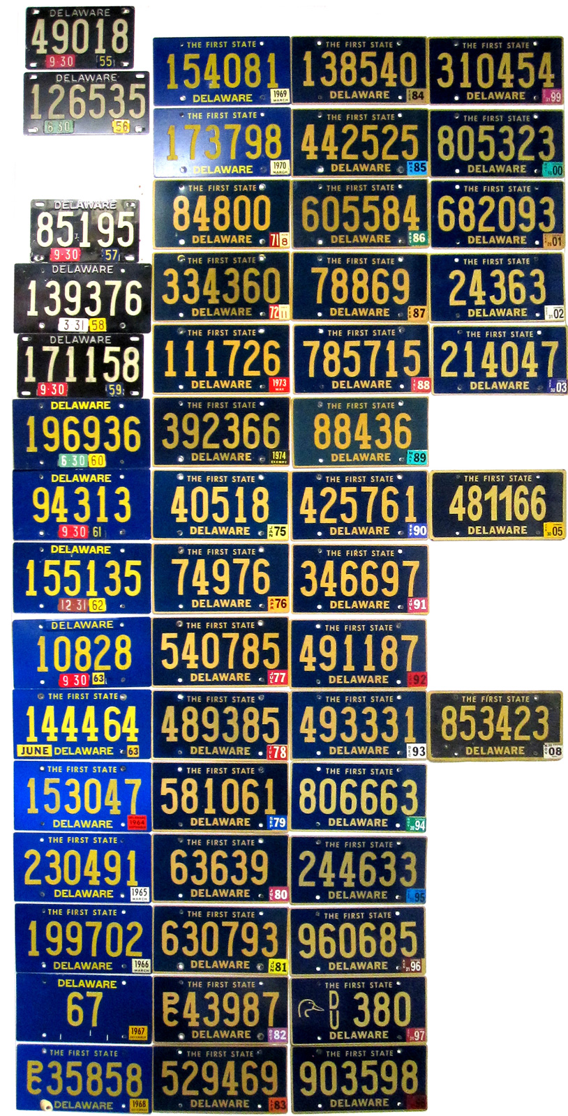 Delaware License Plate History