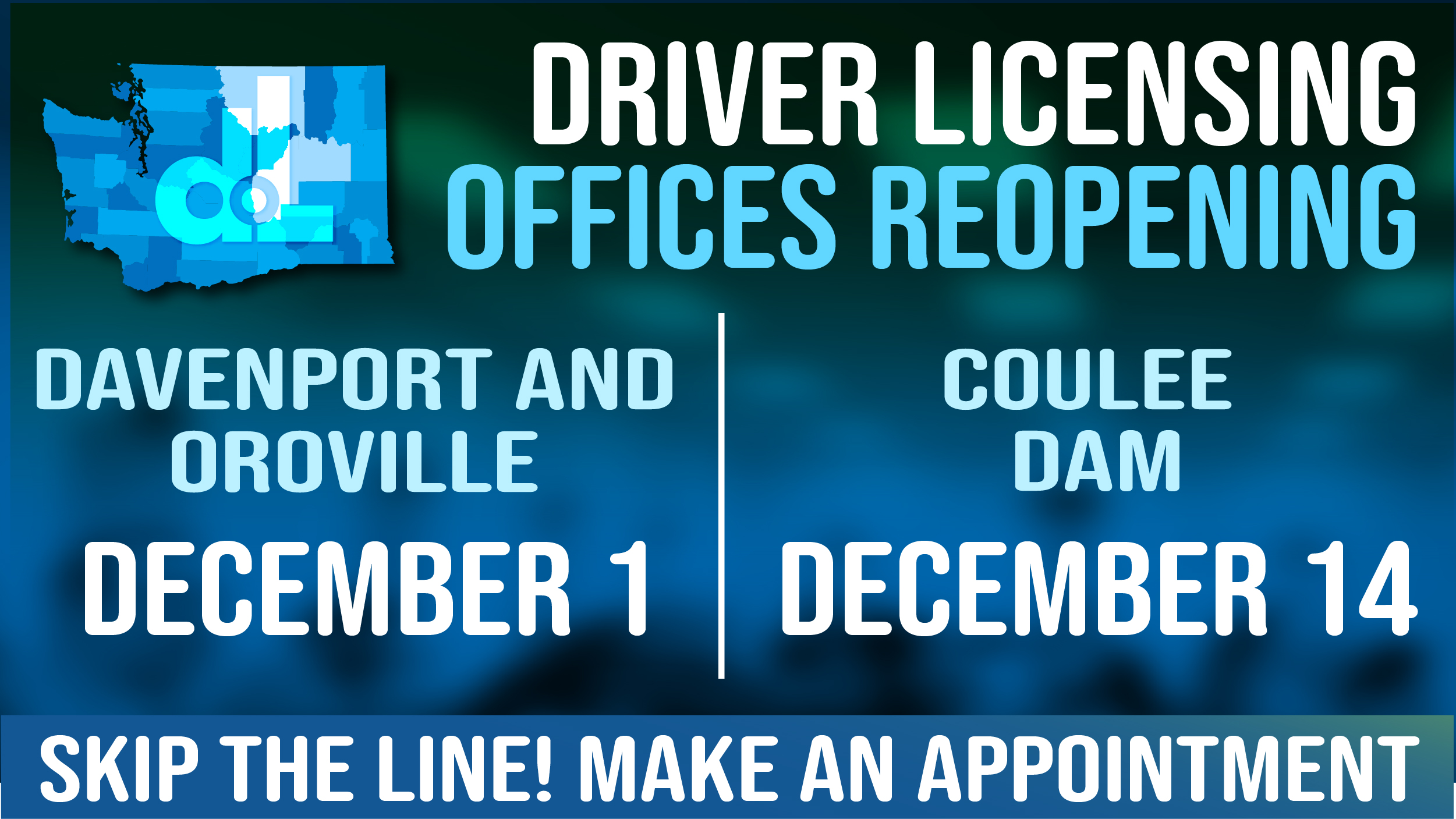 More parttime driver licensing offices reopening Davenport, Oroville