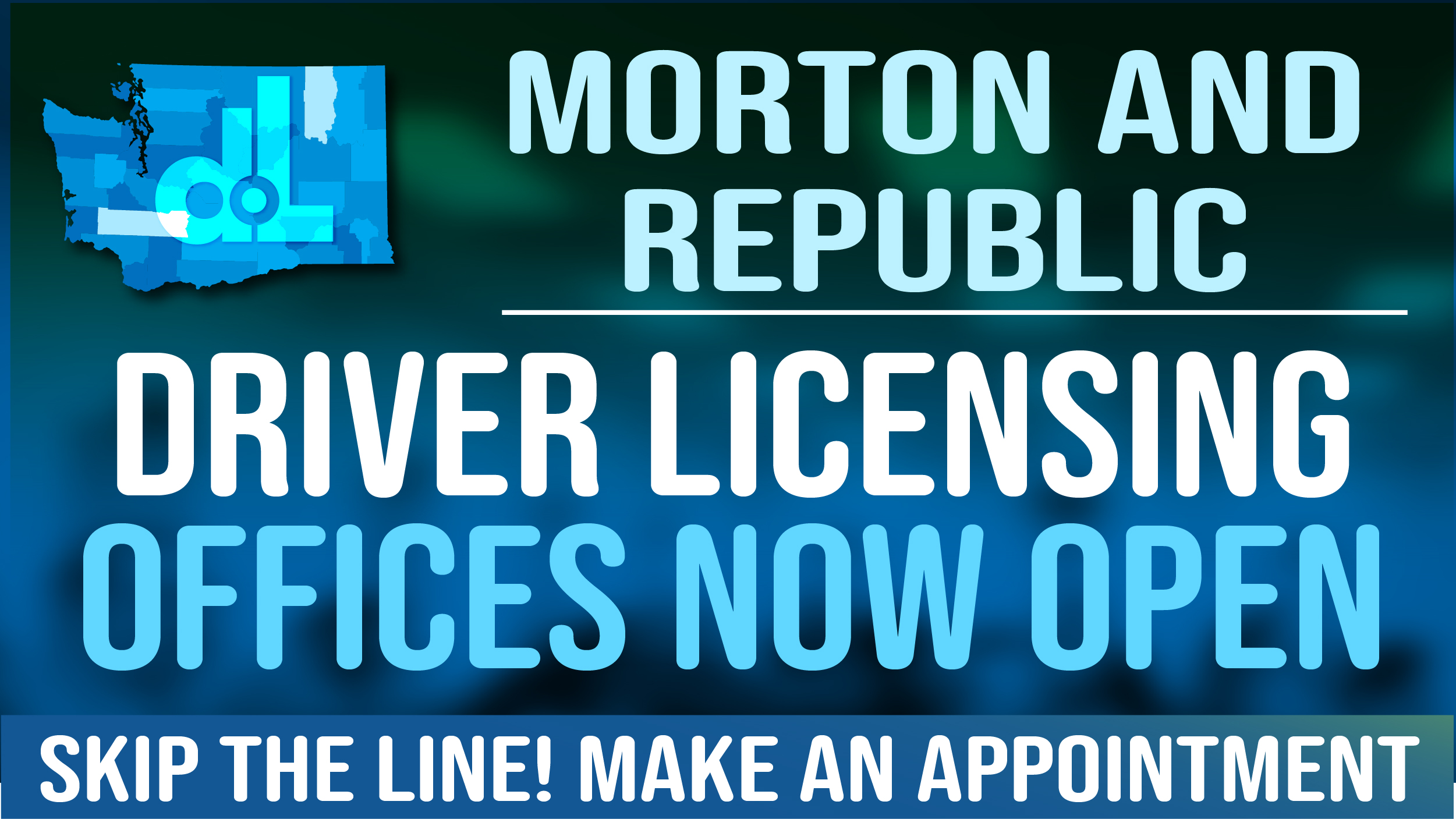 Parttime driver licensing offices in Morton and Republic reopen