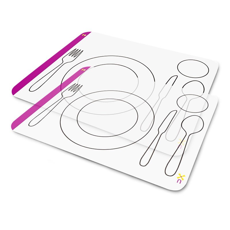Translucent plastic placemats