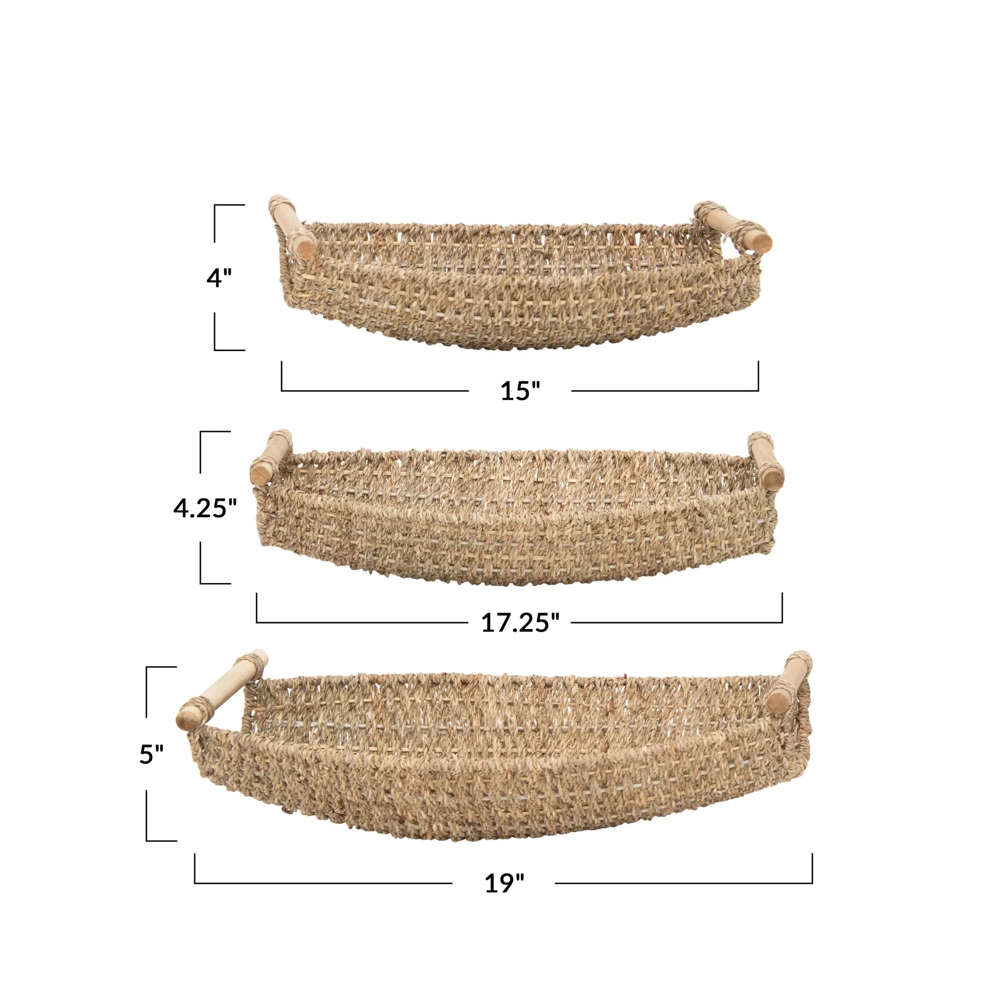 Seagrass Tray with Handles Lichen or Knot Plant Company LLC