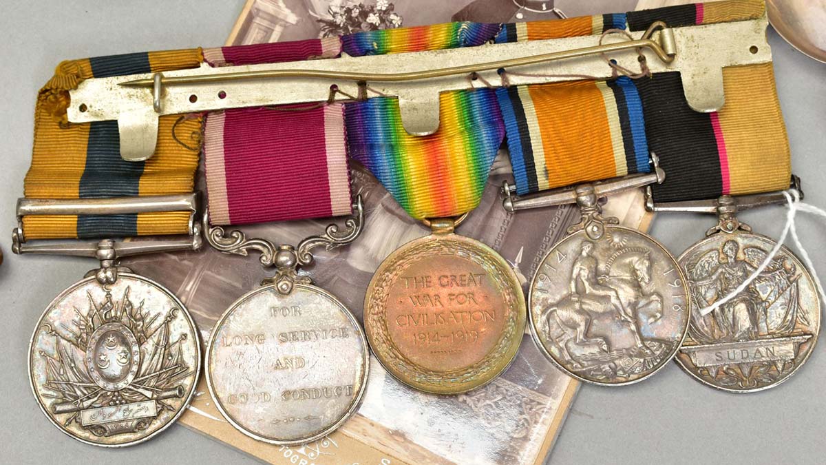 Collection of medals from Staffordshire soldier to go up for sale at