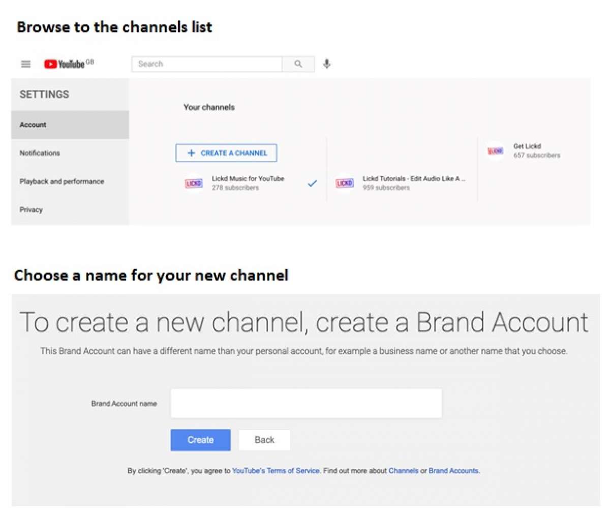 How to create multiple YouTube channels • Lickd