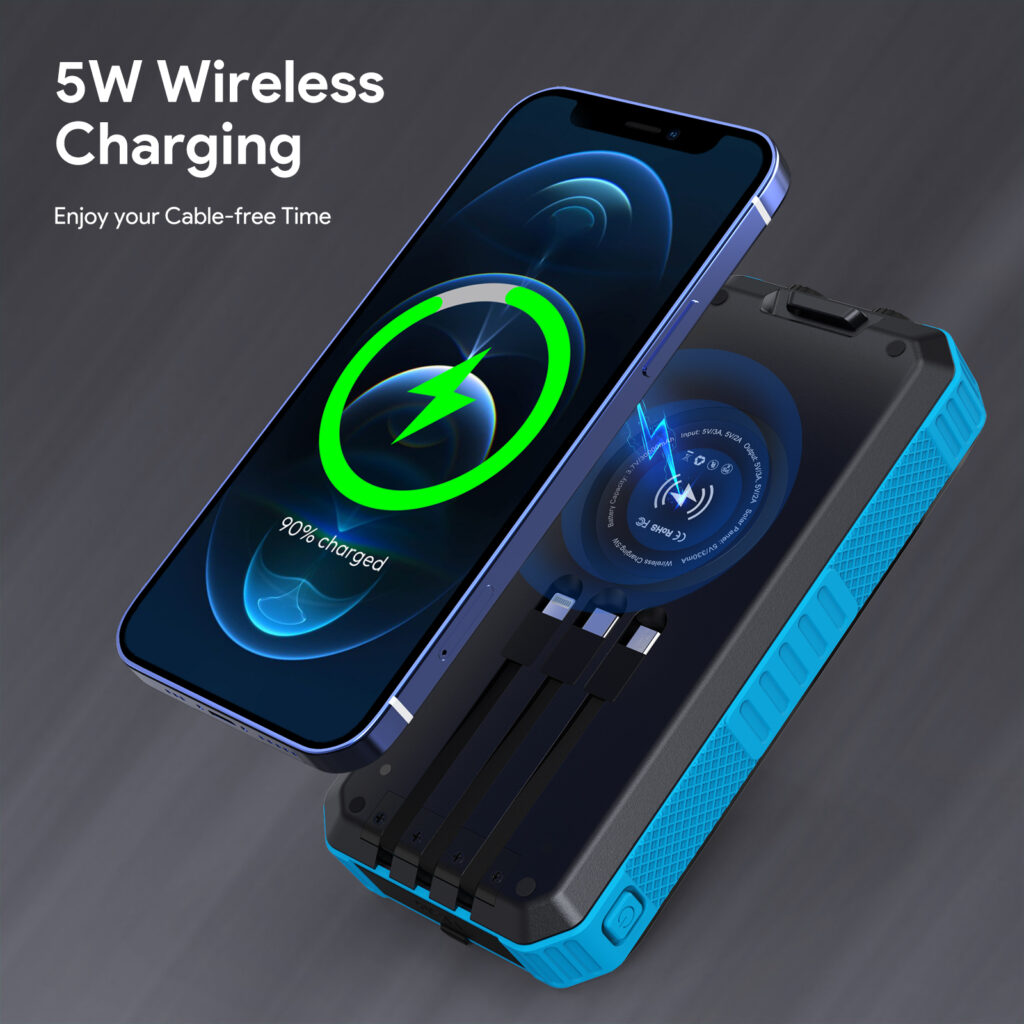 Solar Charger 30000mAh Solar Power Bank Wireless Portable Charger – Licorne