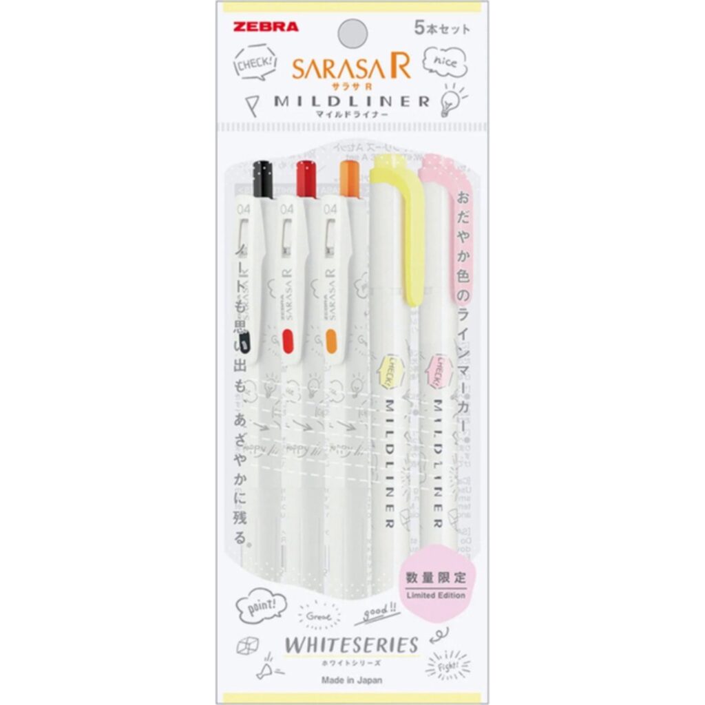 Zebra Mildliners & Gelpennen JOURNALING SET A (5 stuks) Limited