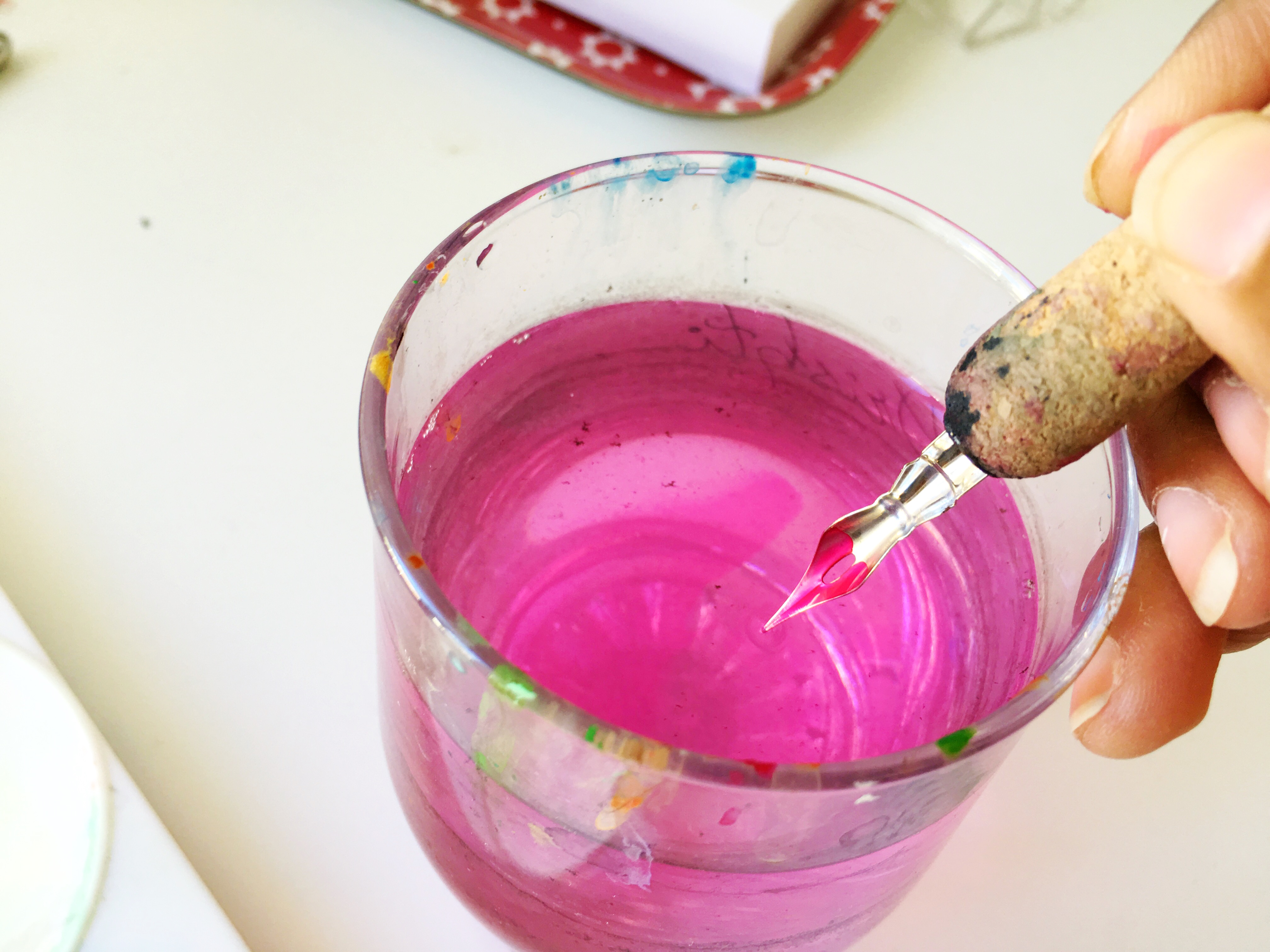 Watercolor dip pen calligraphy tutorial Lifeathon