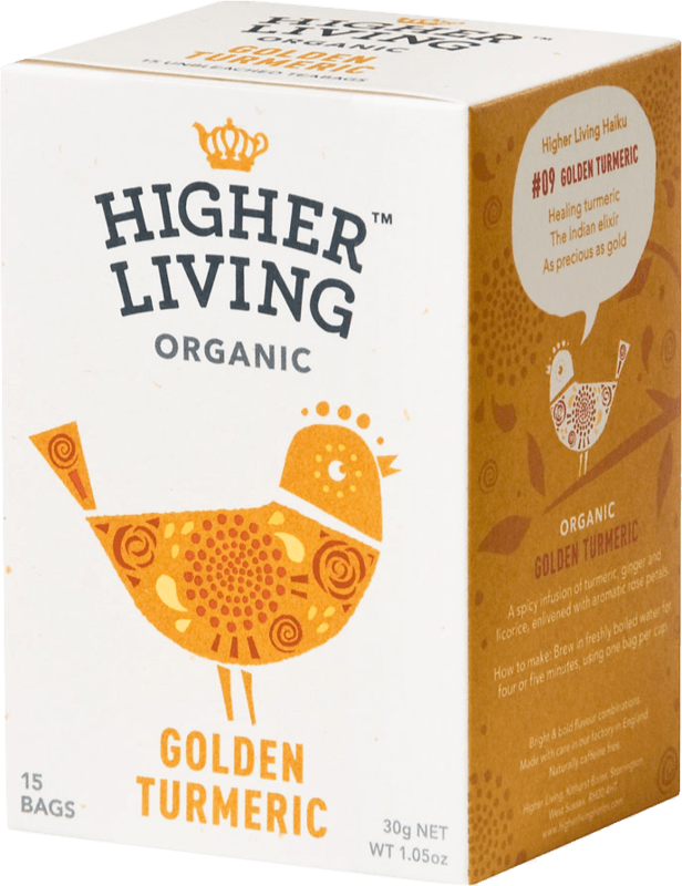 Buy Higher Living Golden Turmeric Tea Bags 15's Life Pharmacy