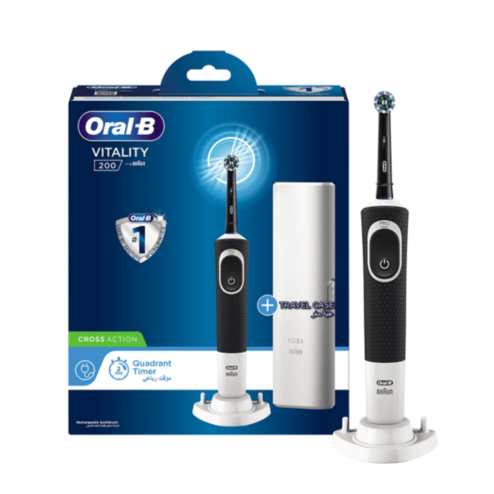 Buy Braun Oral B Vitality 200 Cross Action Rechargeable Black Electric