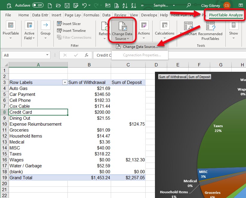 pivottablechangedatasource Life After 40