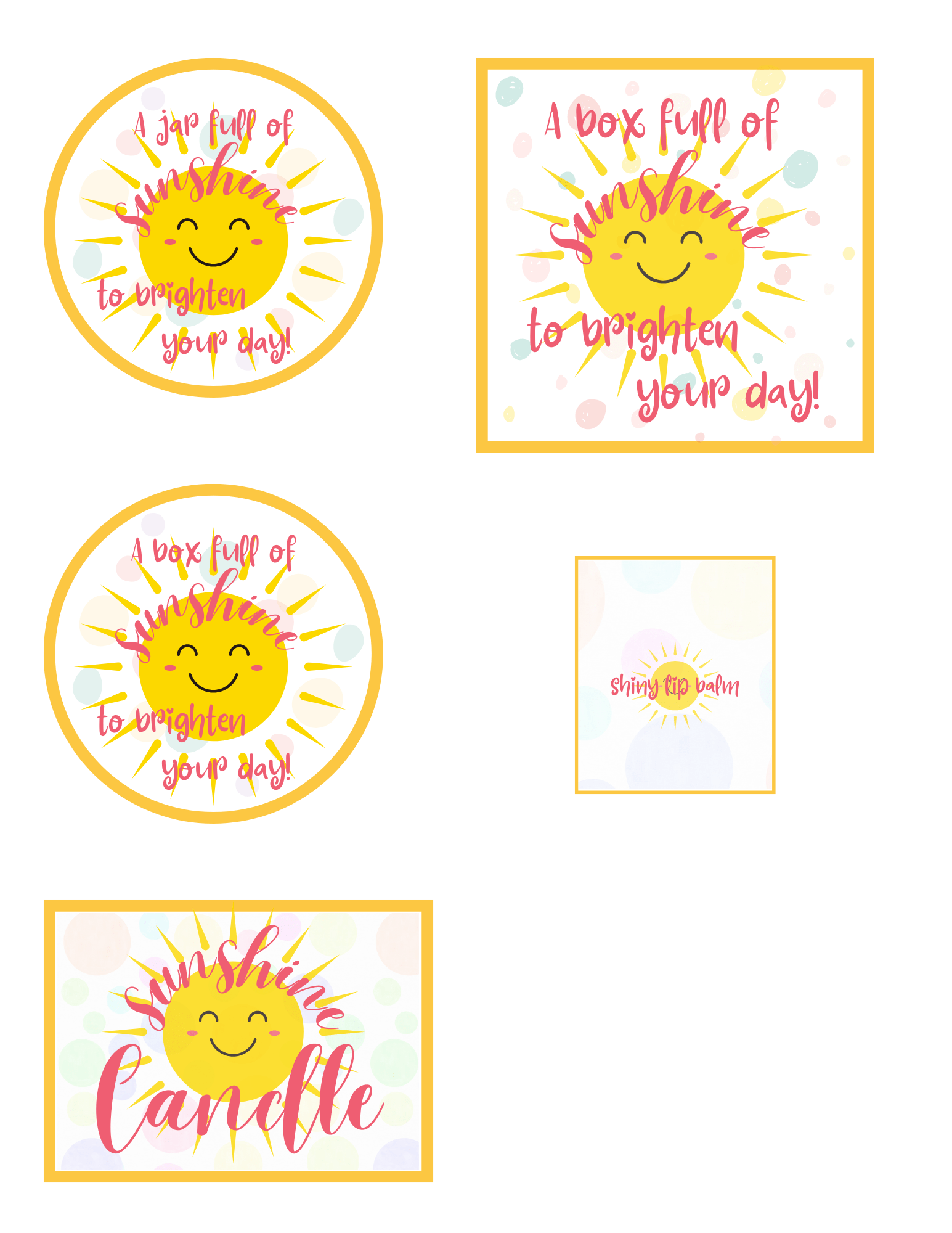 Box Full of Sunshine Idea with Free Printables Life as a LEO Wife