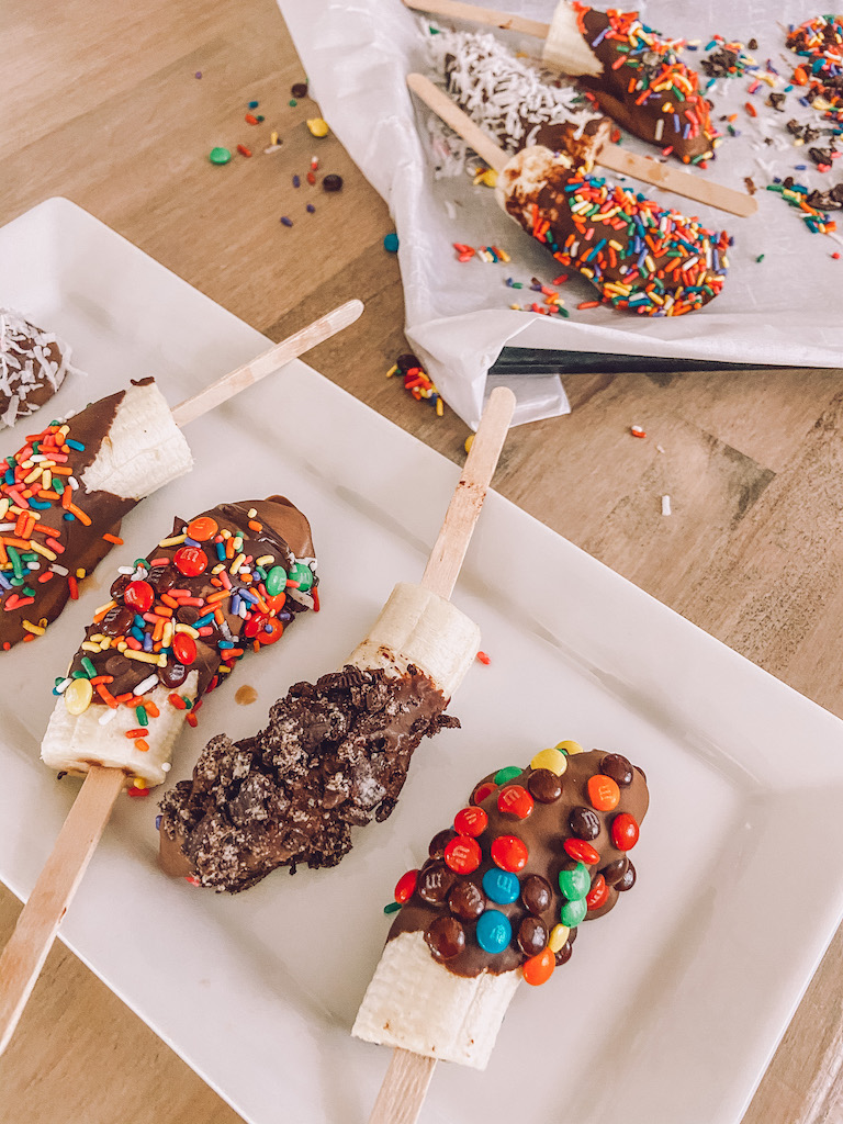 Chocolate Covered Frozen Banana Pops Life By Leanna