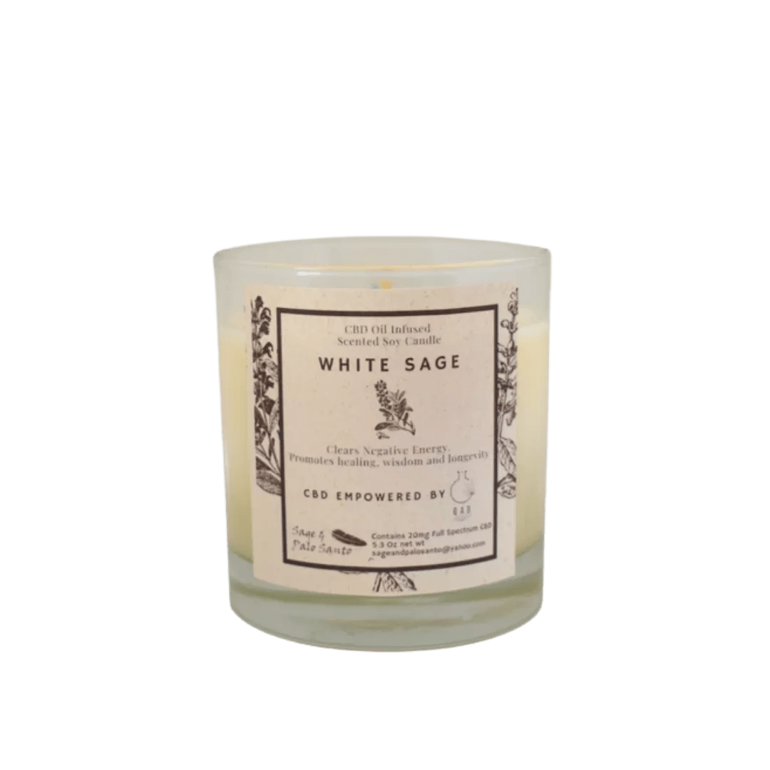 White Sage CBD Soy Candle LifeCannMD