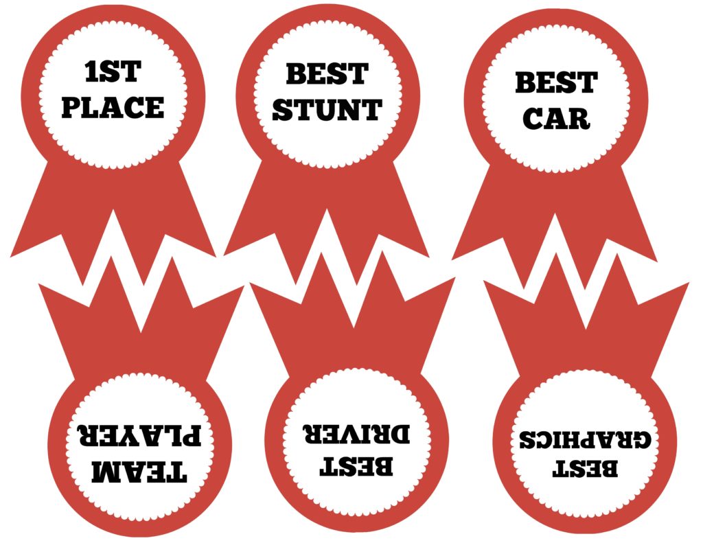 Download Free Printable Race Ribbons + F8 Movie Short