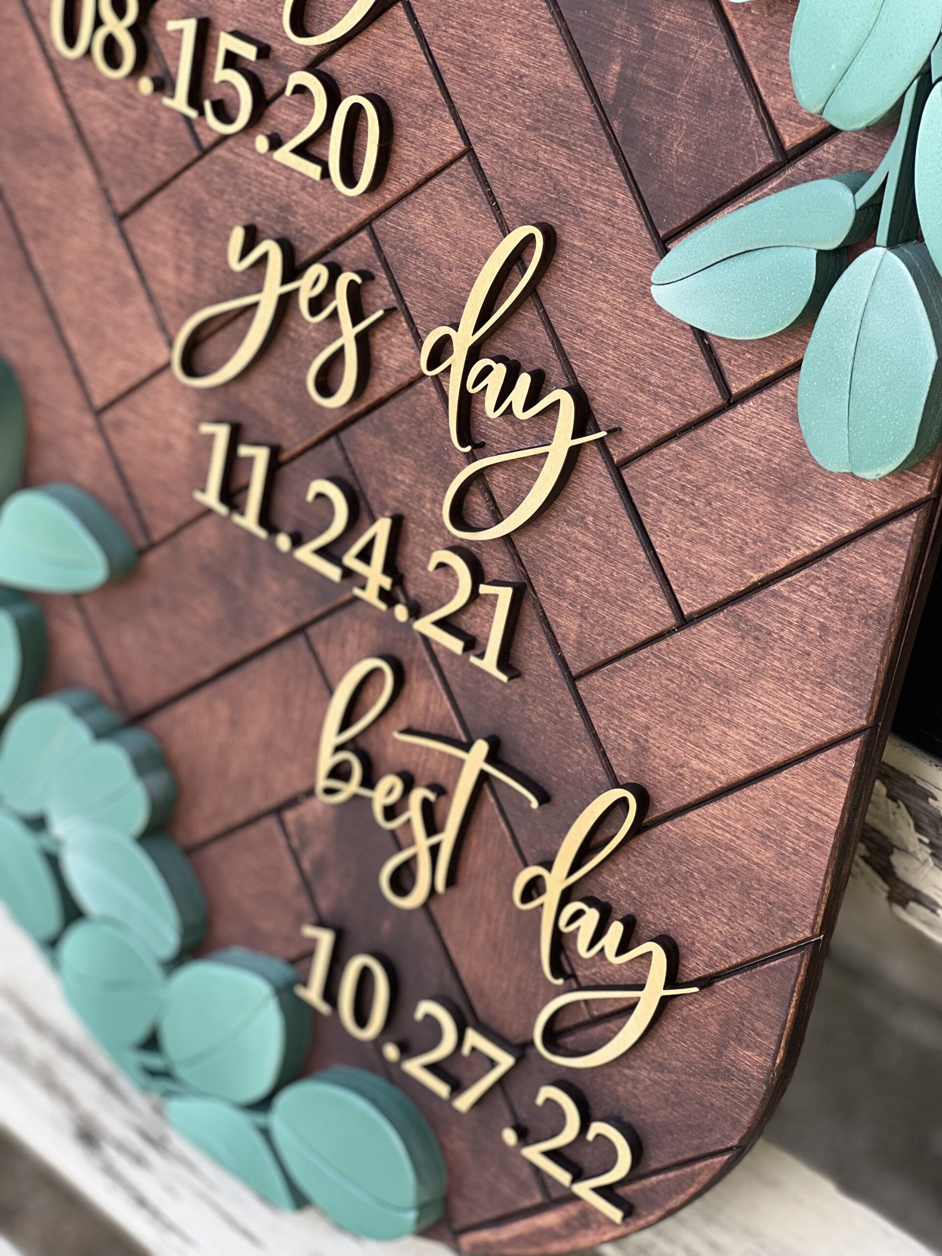 Best Day Wedding Sign Life. Family. Joy