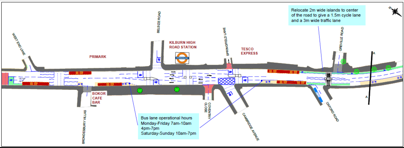 Lower Kilburn High Road scheme to be implemented on 31st January 2022