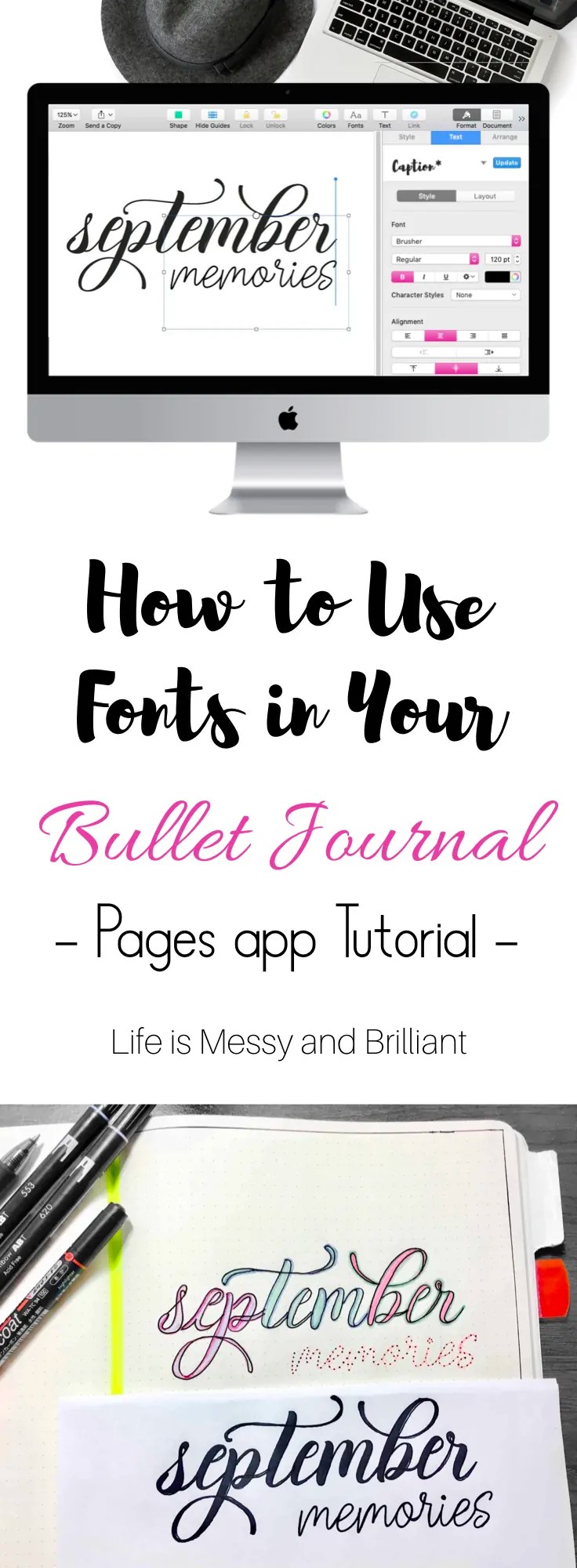 How to Use Fonts to Create Bullet Journal Titles in Pages How to Use Fonts to Create Bullet Journal Titles in Pages