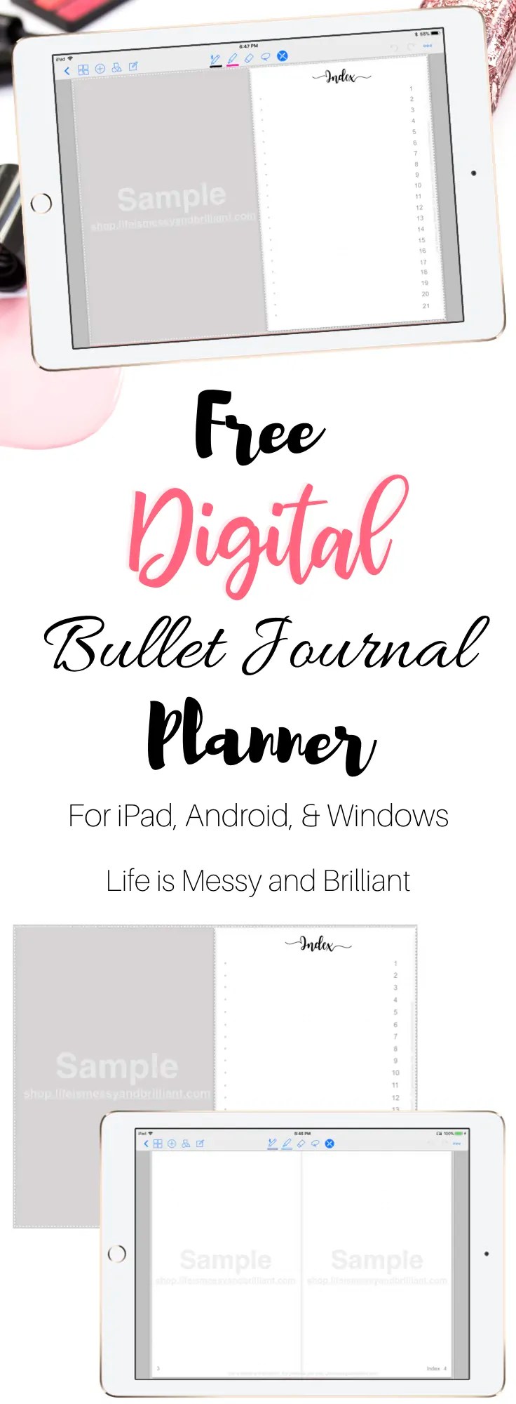 FREE Digital Planner for iPad, Windows, and Android