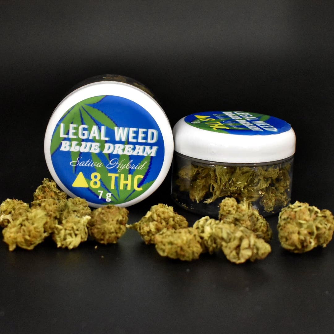 Legal Weed D8 Flower Blue Dream Life Leaf