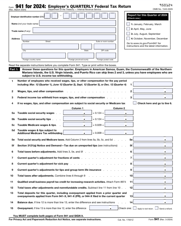 Understanding IRS Form 941 Lifeline Tax Solutions