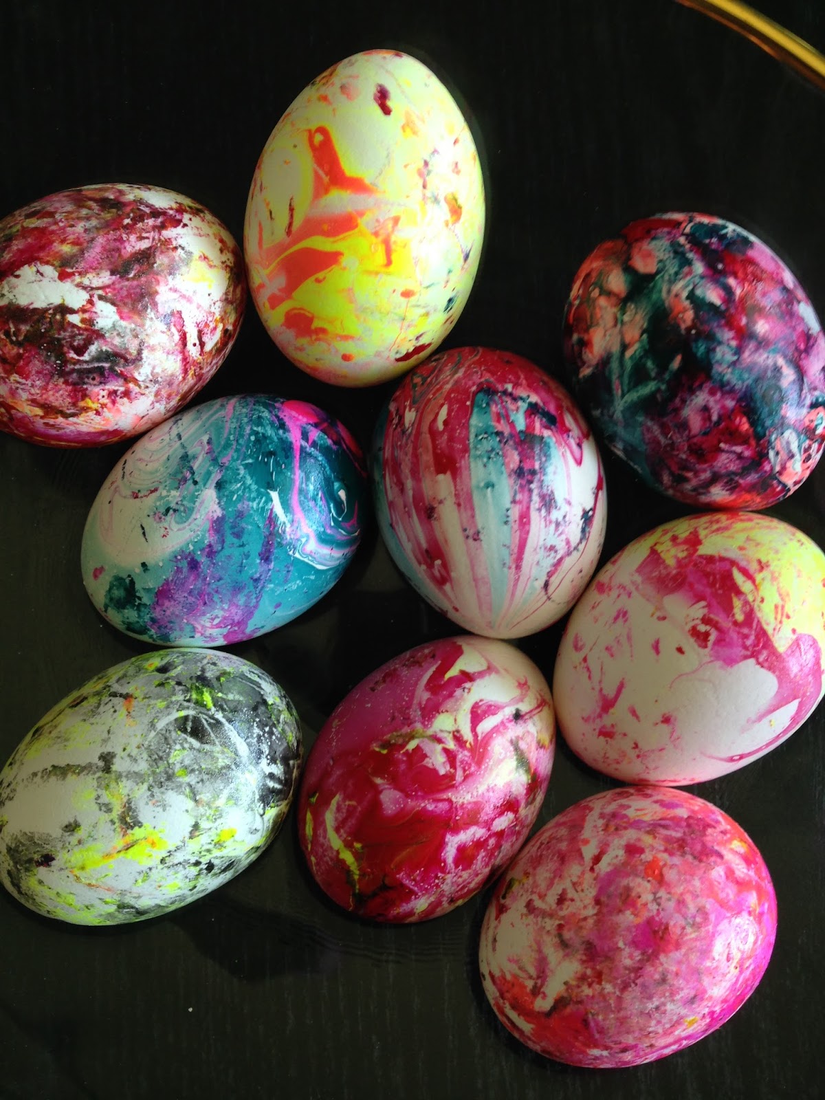 Marbleized Easter Eggs Using Nail Polish Life Love Larson