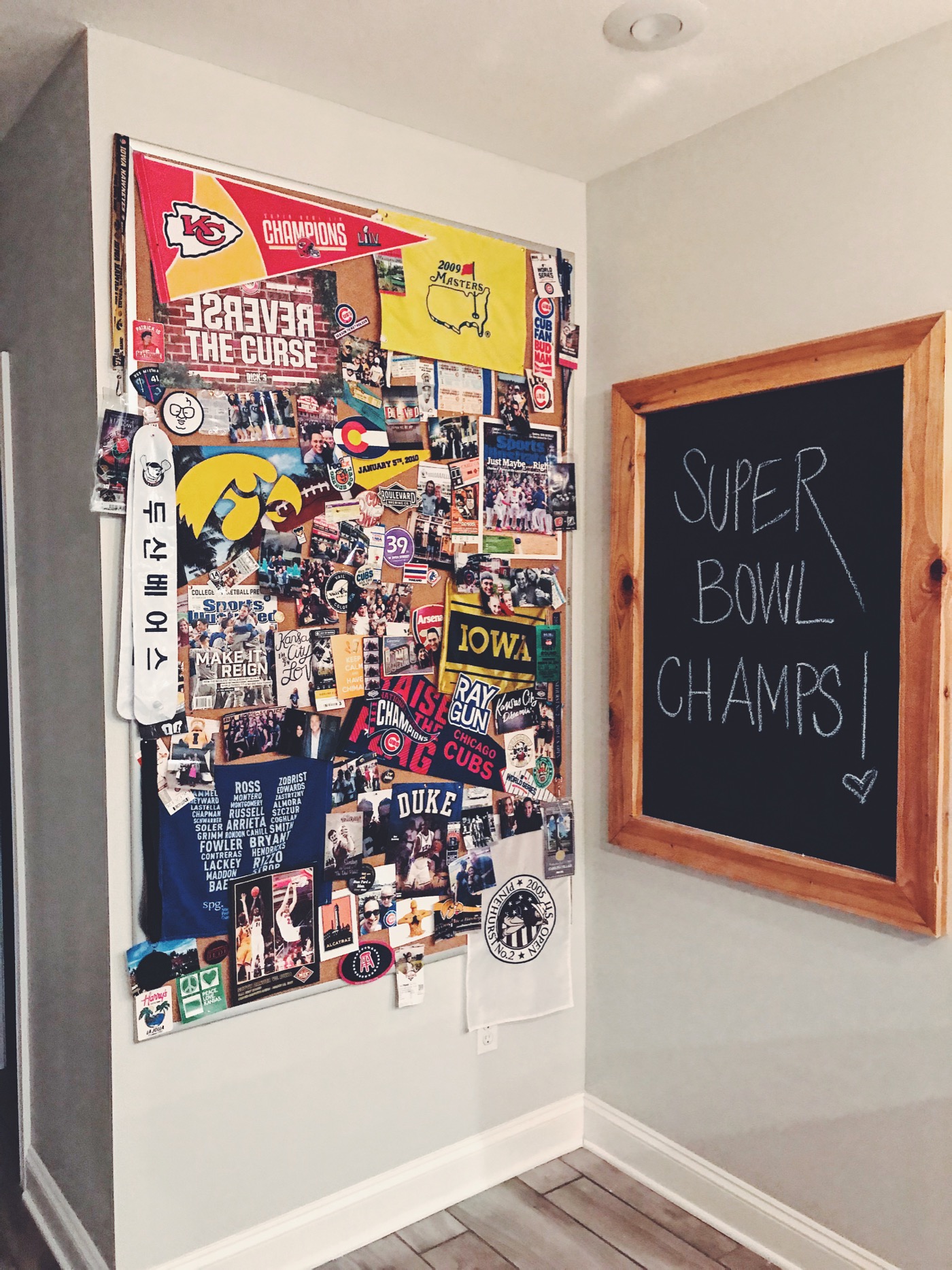 Using an Oversized Cork Board as a Memory Board Life Love Larson