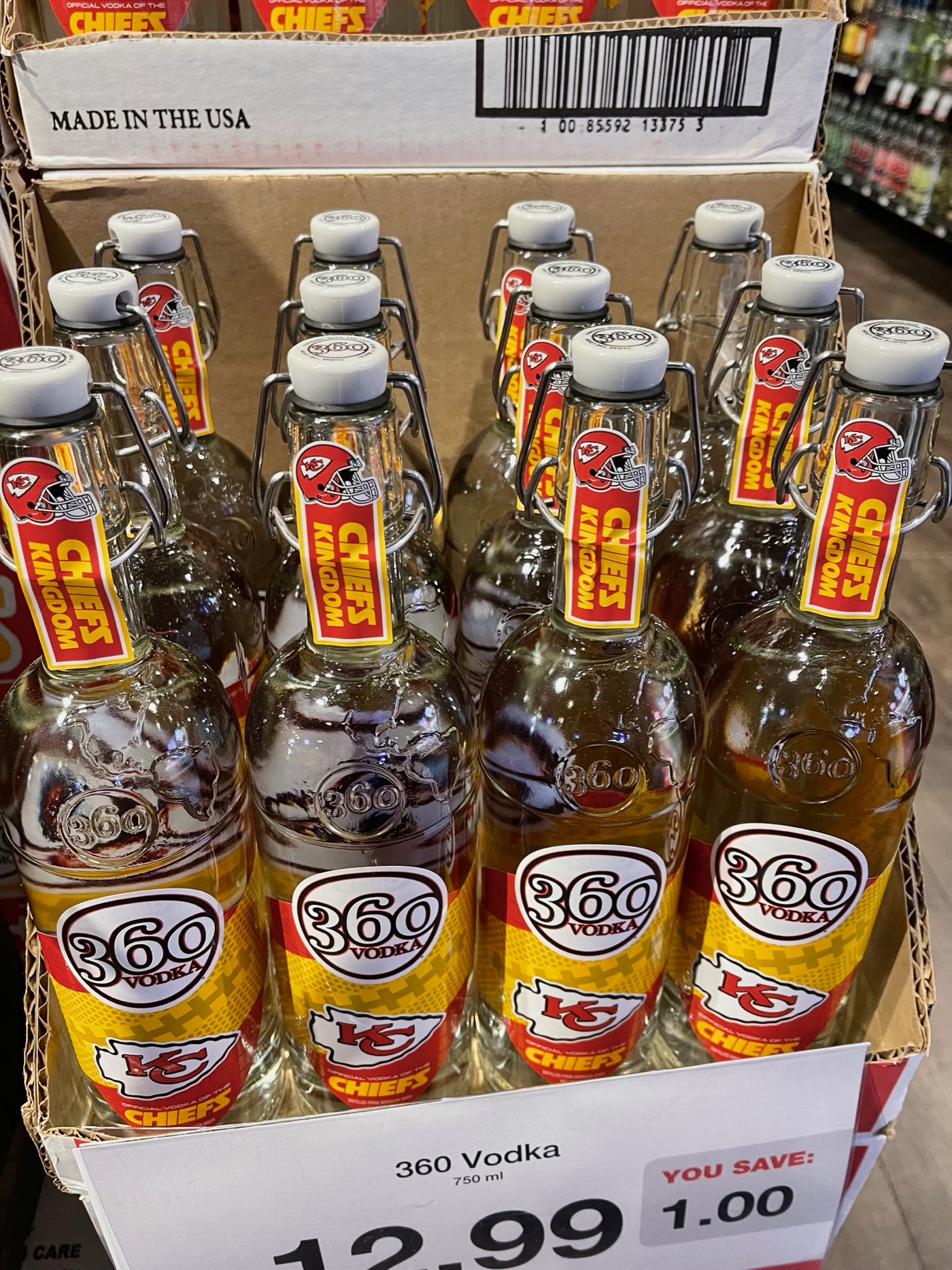 360 Vodka [2021 Chiefs Limited Edition Bottle] Life Love Larson