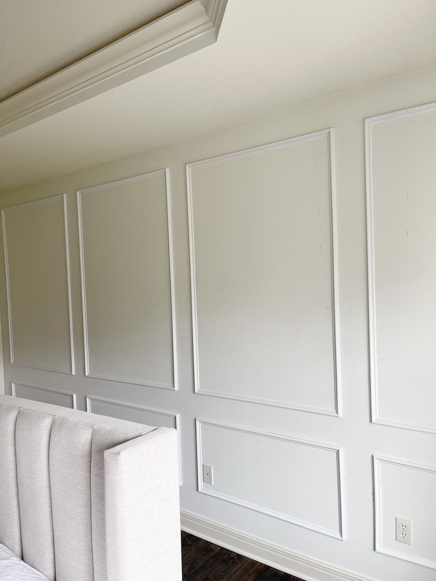 The Look of Wall Trim on a Large Bedroom Wall Life Love Larson