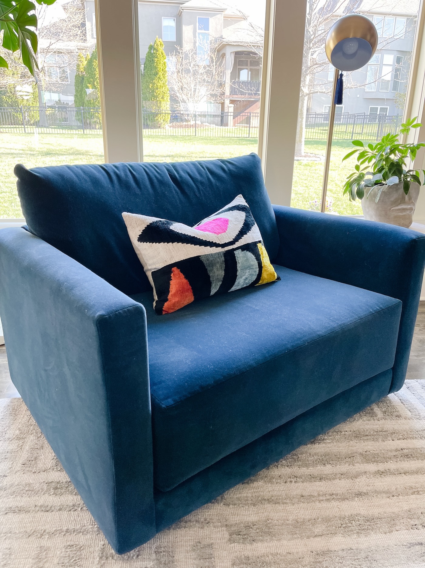 My Review of the Crate & Barrel Gather Chair and a Half Life Love Larson