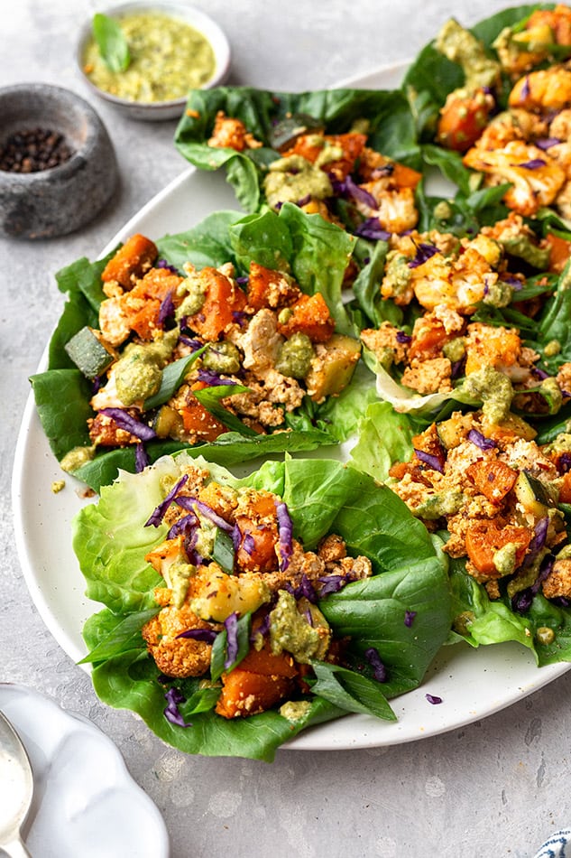 Vegan Lettuce Wraps Low Carb Lunch Recipe